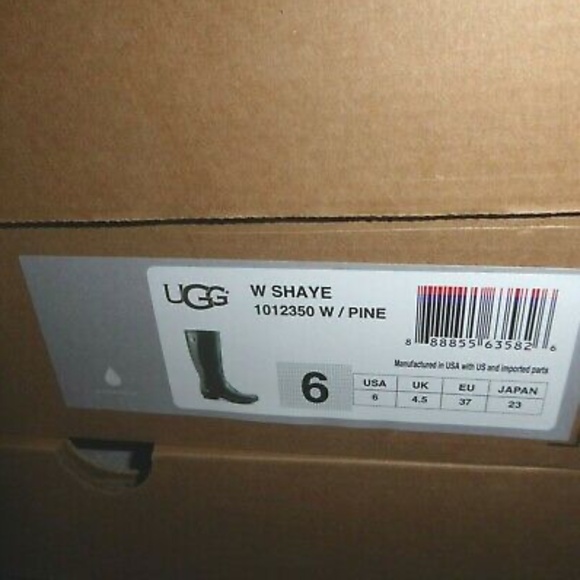SALE 🎈 UGG Womens Shaye Rain boots High-Gloss Pine Green Women’s 6 NEW in Box - Picture 11 of 11
